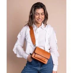 Clearance O My Bag Harper Crossbody Mini cognac