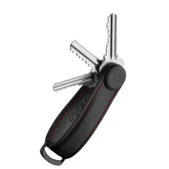 Sale Orbitkey Crazy Horse Leather Key Organiser obsidian black/red