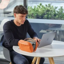 New Orbitkey 2-in1 Tech Pouch terracotta
