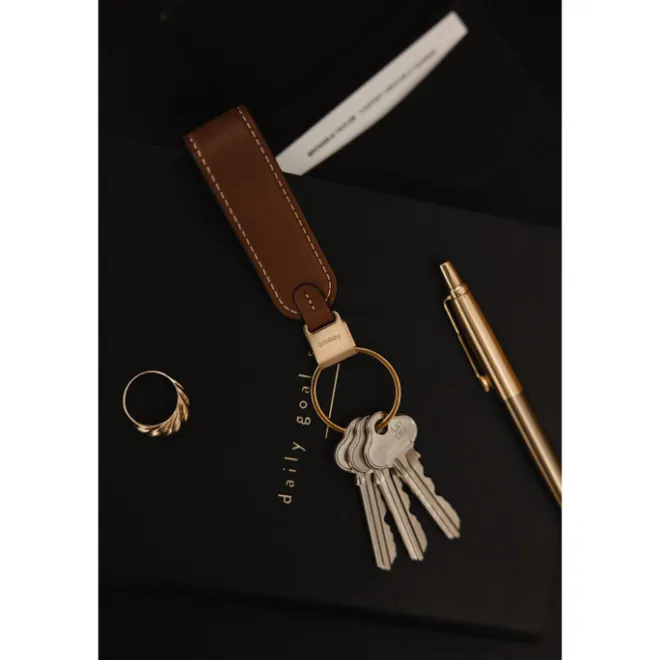 Clearance Orbitkey Loop Keychain Leather caramel