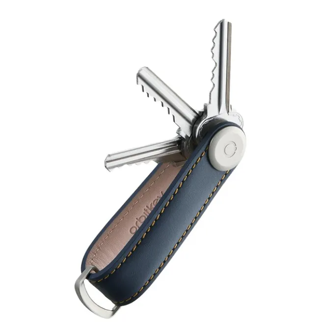 Hot Orbitkey Premium Leather 2.0 Keyholder navy / tan