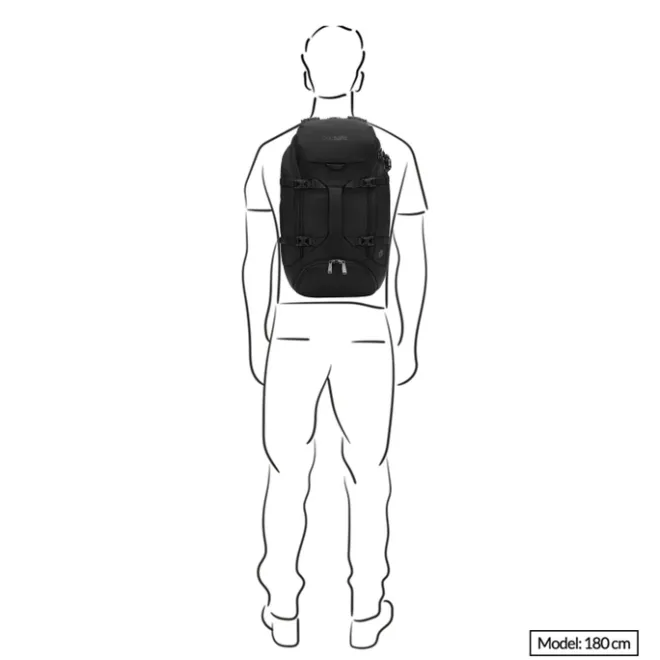 Outlet Pacsafe Venturesafe EXP35 Travel Backpack black