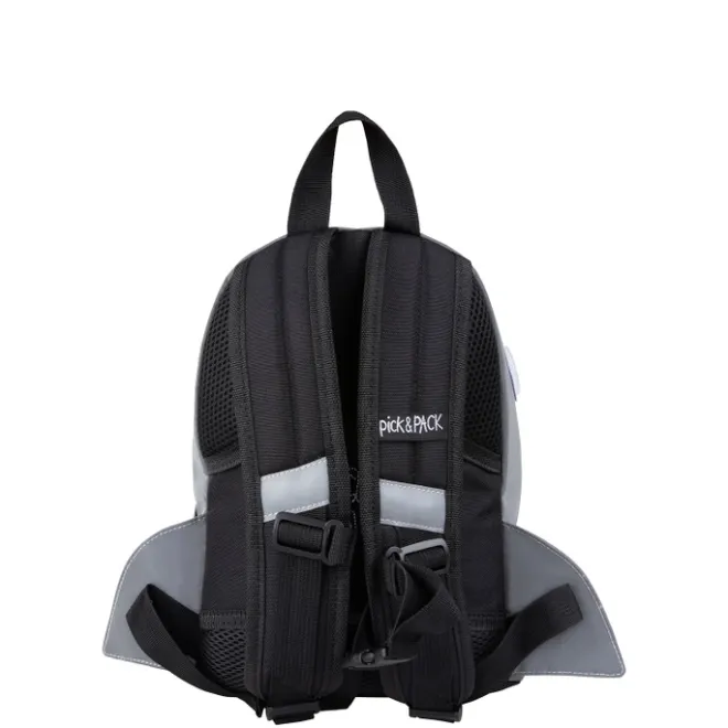 Hot Pick & Pack Shark Shape Backpack S visible grey