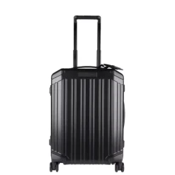 Clearance Piquadro Alu Slim 4 Wheel Cabin Trolley black