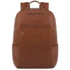 Best Piquadro Black Square Computer Backpack with iPad Compartment tobacco