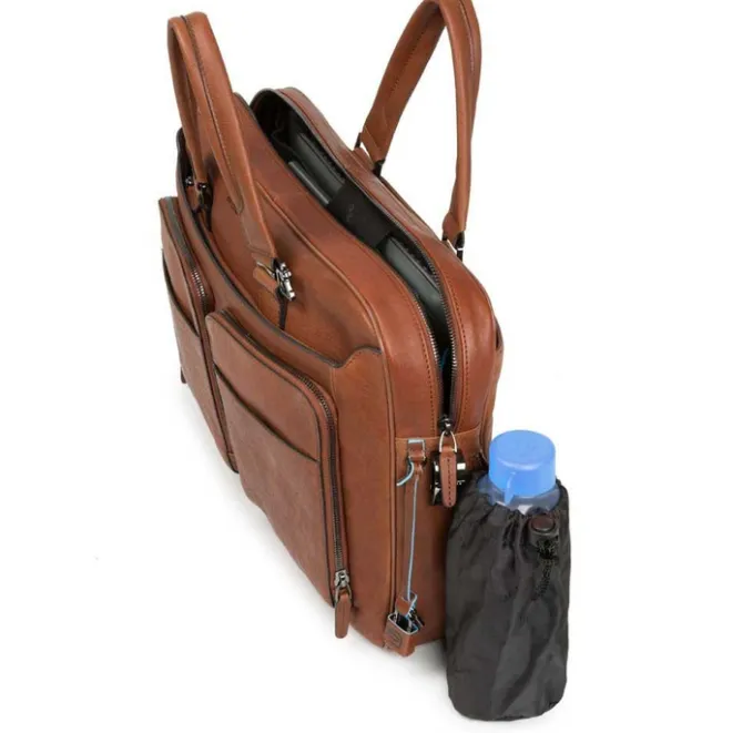 Hot Piquadro Black Square Computer Briefcase 15" tobacco
