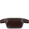 Clearance Piquadro Blue Square Bum Bag mahogany