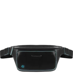 Hot Piquadro Blue Square Bum Bag iPad Mini black