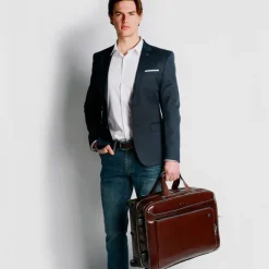 Piquadro Blue Square Cabin Trolley brown