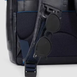 Hot Piquadro Blue Square Computer Backpack Plain With iPad Pro brown