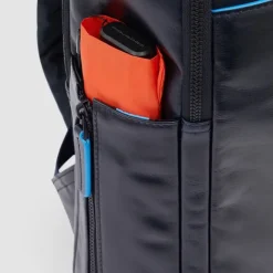 Hot Piquadro Blue Square Computer Backpack Plain With iPad Pro brown
