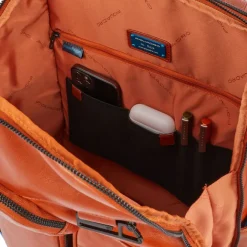 New Piquadro Blue Square Computer Backpack With iPad Pro black