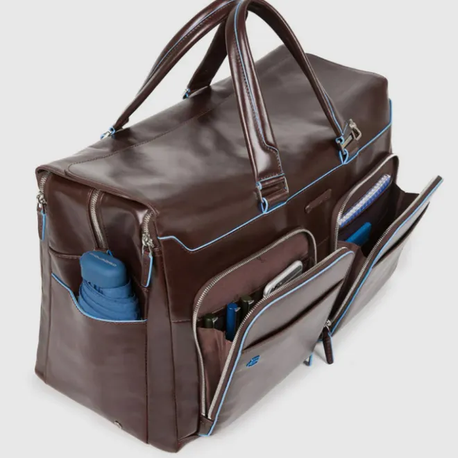 Sale Piquadro Blue Square Duffel Bag brown