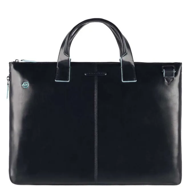 Online Piquadro Blue Square Expandable Slim Computer Bag 15.6" night blue
