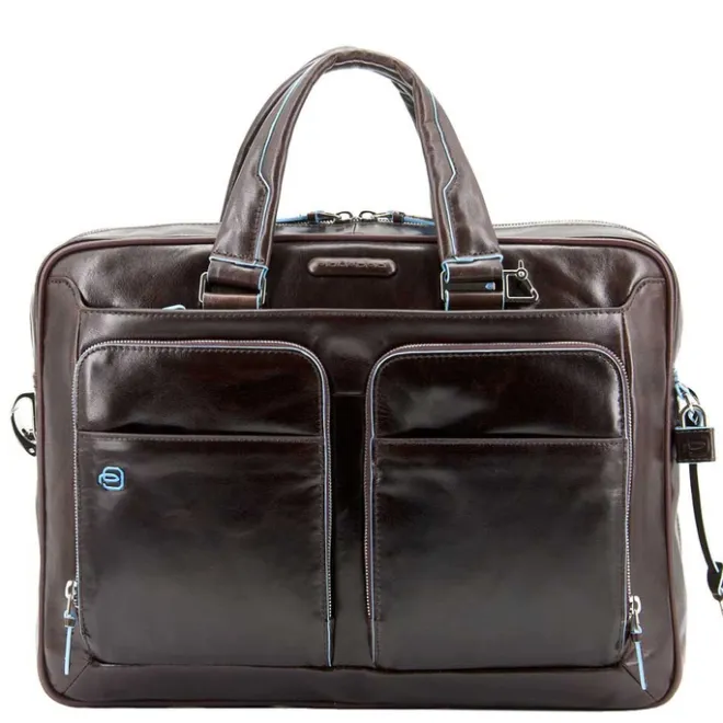 Sale Piquadro Blue Square Organized Laptop & iPad Case brown