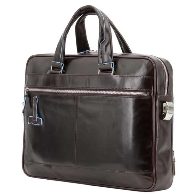 Sale Piquadro Blue Square Organized Laptop & iPad Case brown