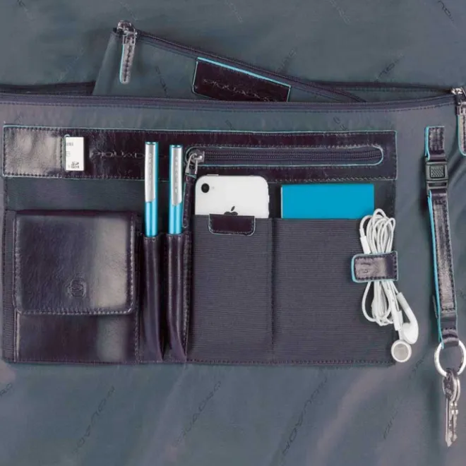 Best Piquadro Blue Square Organized Laptop & iPad Case red