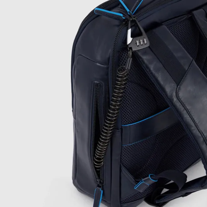 Best Piquadro Blue Square Revamp Laptop Backpack brown
