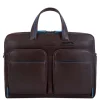 Online Piquadro Blue Square Revamp Laptopbag brown
