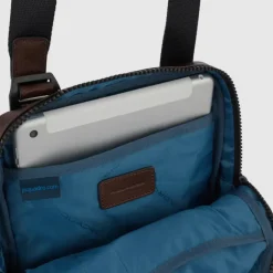 Best Piquadro Harper iPad Crossbody Bag blue