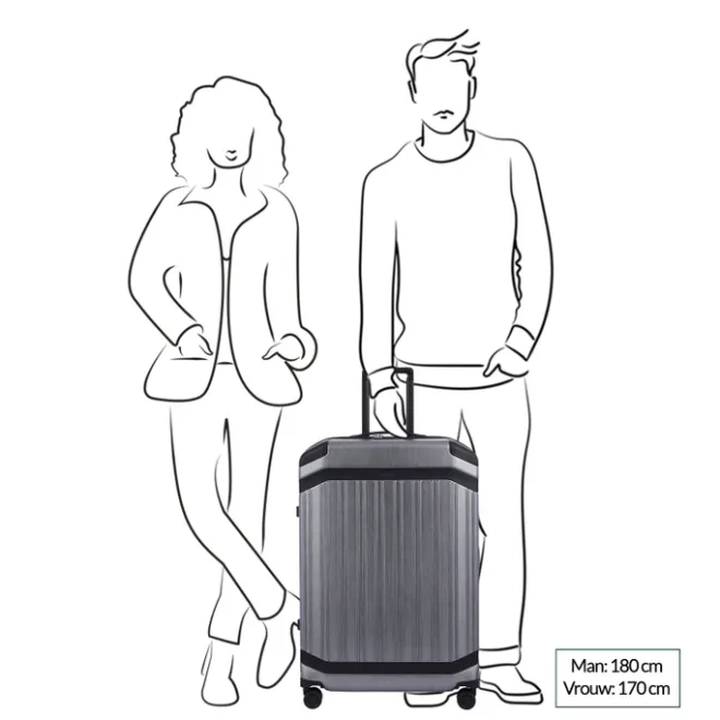 Hot Piquadro PQ-Light Premium Big Size Spinner 75 grey-black