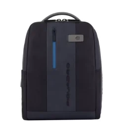 Piquadro Urban Leather Computer Backpack 14" black/grey