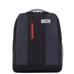 New Piquadro Urban Leather Computer Backpack 14" grey/black