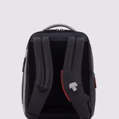 New Piquadro Urban Leather Computer Backpack 14" grey/black
