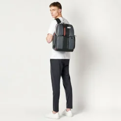Discount Piquadro Urban PC and iPad Backpack with Anti theft cable grey black