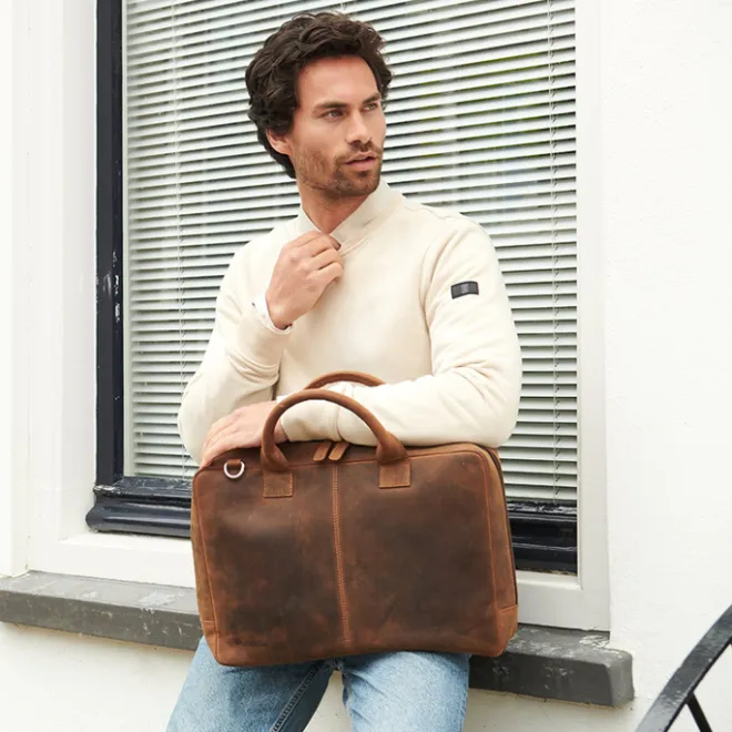 Discount Plevier Adler Laptoptas 17.3" bruin