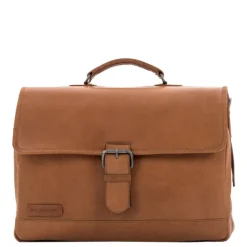 Outlet Plevier Quartz Volnerf 3-vaks Laptoptas 15.6" cognac