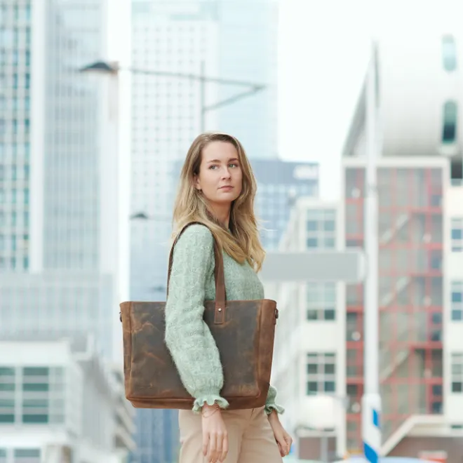 Best Plevier Retro Hopper Shopper 15.6" bruin