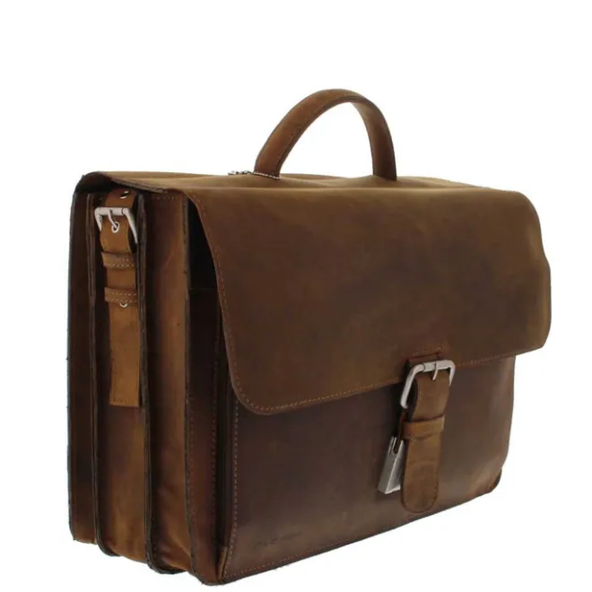 Clearance Plevier Retro Newton Laptoptas 3 vaks 15.6" bruin