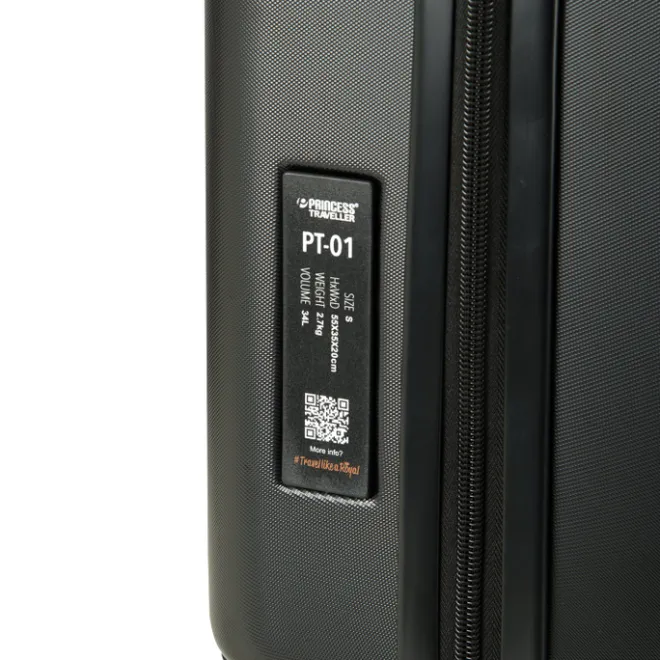 Online Princess Traveller PT-01 Deluxe Large Trolley pitch black