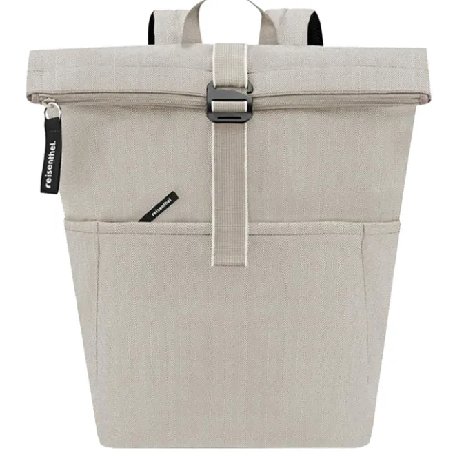 New Reisenthel Rolltop Backpack herringbone sand