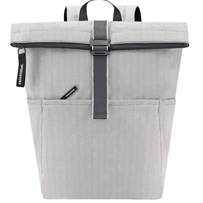 Best Reisenthel Rolltop Backpack herringbone grey