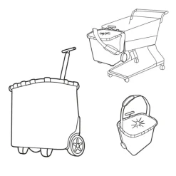 New Reisenthel Shopping Carrycruiser frame twist sky rose