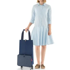 Online Reisenthel Shopping Foldable Trolley herringbone dark blue