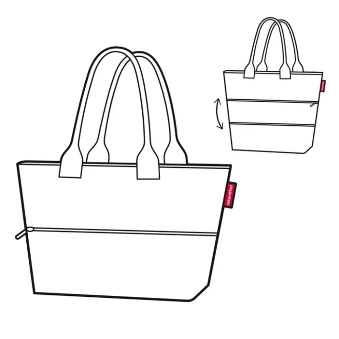 Sale Reisenthel Shopping Shopper e1 herringbone dark blue