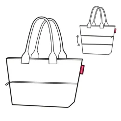 Online Reisenthel Shopping Shopper e1 twist zilver