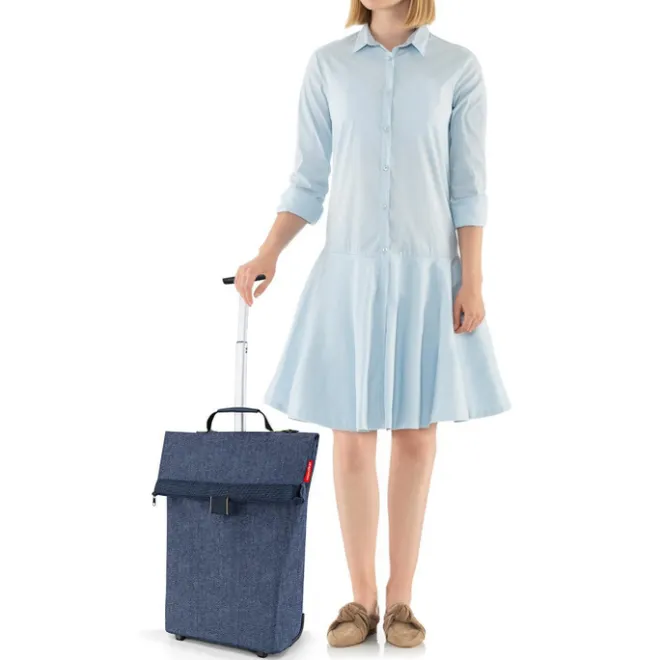 New Reisenthel Shopping Trolley M herringbone dark blue