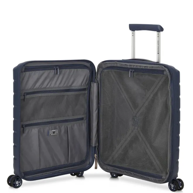Roncato B-Flying Cabin Trolley 55 with Front Pocket blu notte