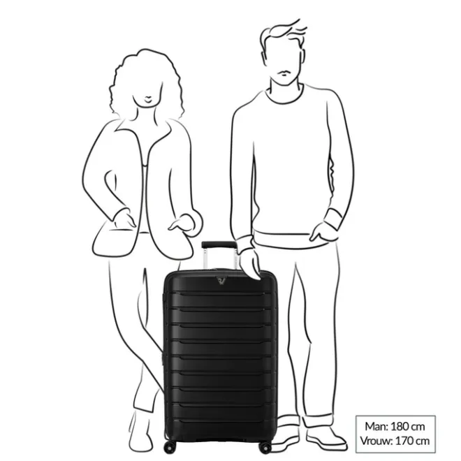 Clearance Roncato B-Flying Expandable Trolley 78 spot apricot orange