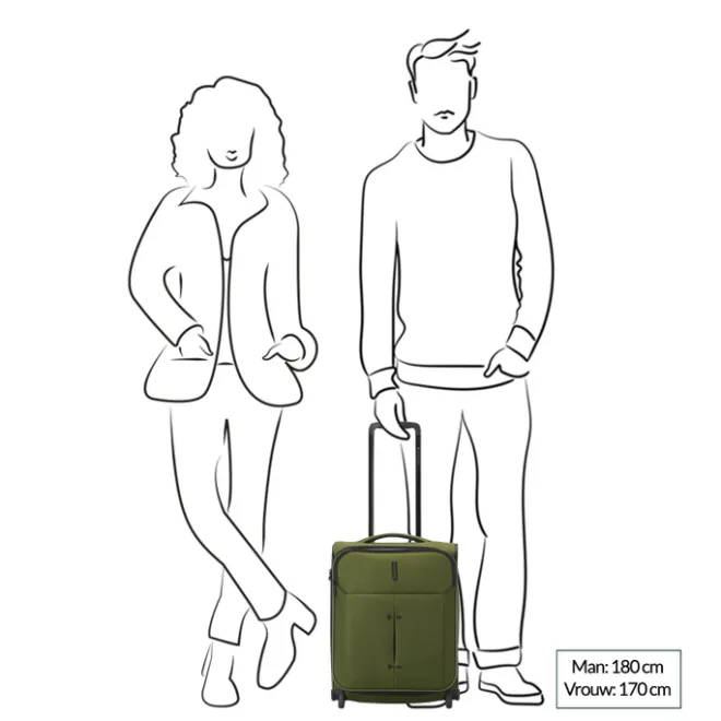 Outlet Roncato Ironik 2.0 Underseater Trolley 45 verde militare