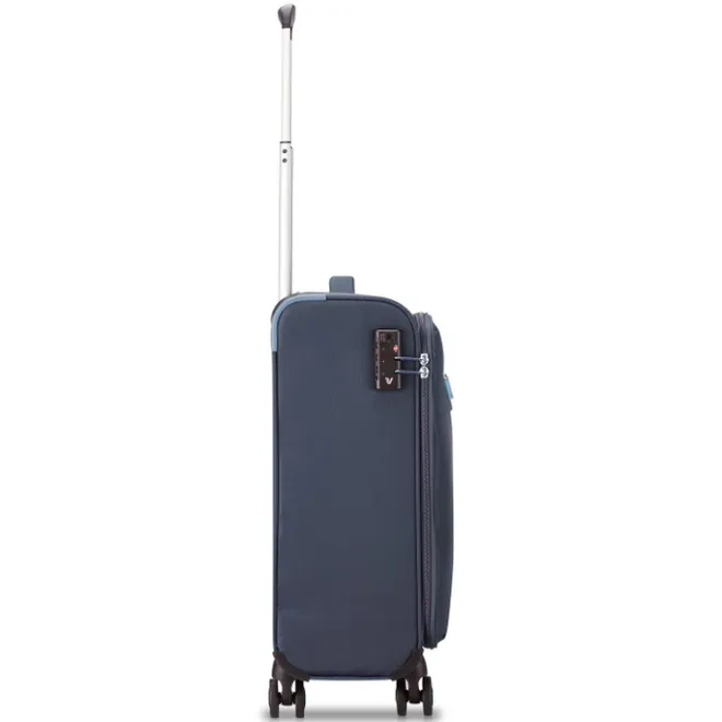 New Roncato Lite Soft 4 Wheel Cabin Trolley blu navy