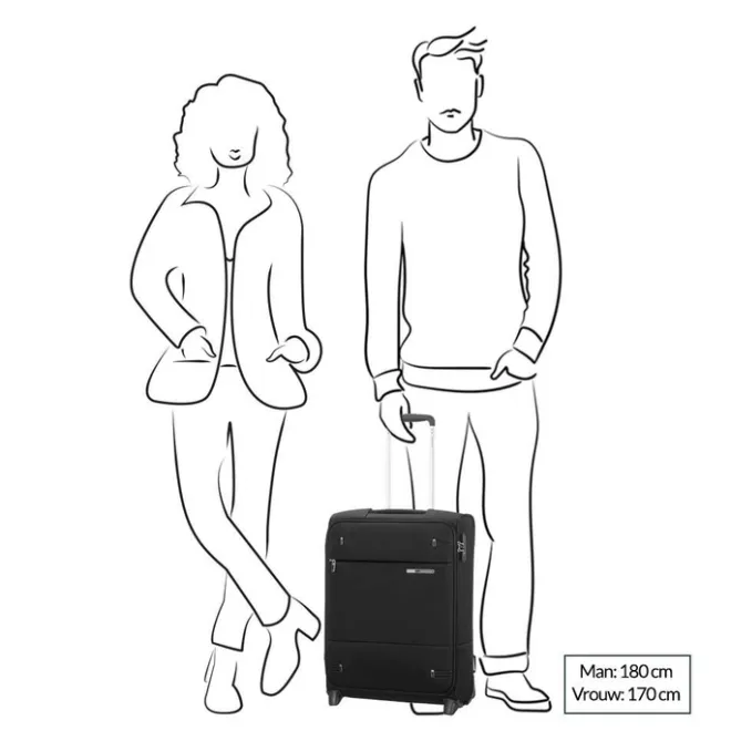Discount Samsonite Base Boost Upright 55 Lenght 40 black