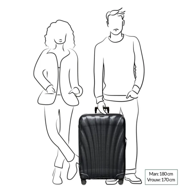 Outlet Samsonite C-Lite Spinner 75 black