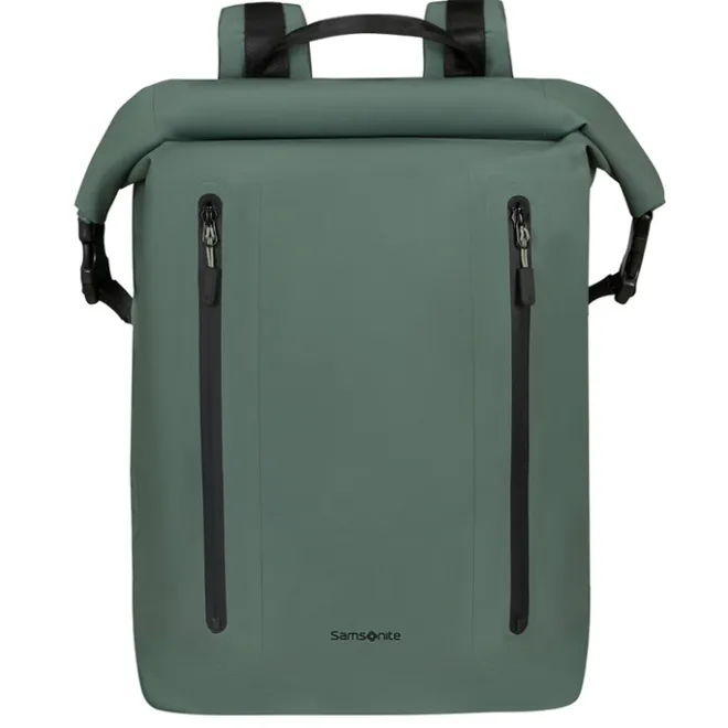 Discount Samsonite Coatify Biz IPX4 Rolltop Backpack 15.6" green