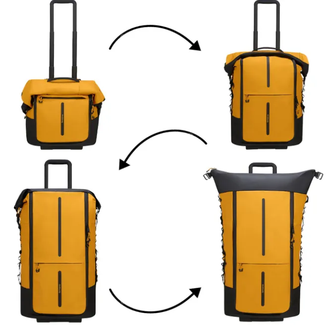 Sale Samsonite Ecodiver Foldable Duffle/Wheels 4-IN-1 yellow