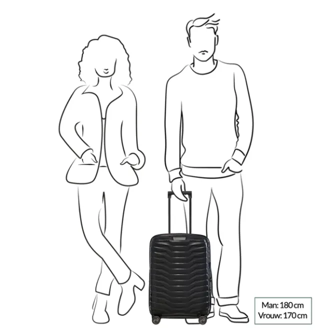 Best Samsonite Proxis Spinner 55 Expandable silver